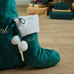 Personalised Green Velvet Stocking