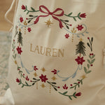 Personalised Folklore Christmas Natural Canvas Gift Sack