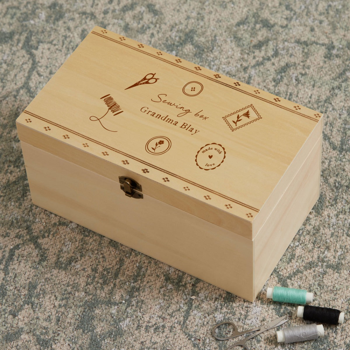 Personalised Knitting & Sewing Craft Box 