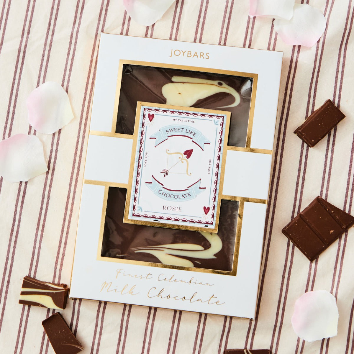 Personalised JoyPots JoyBar Luxury Valentine's Day Chocolate Bar