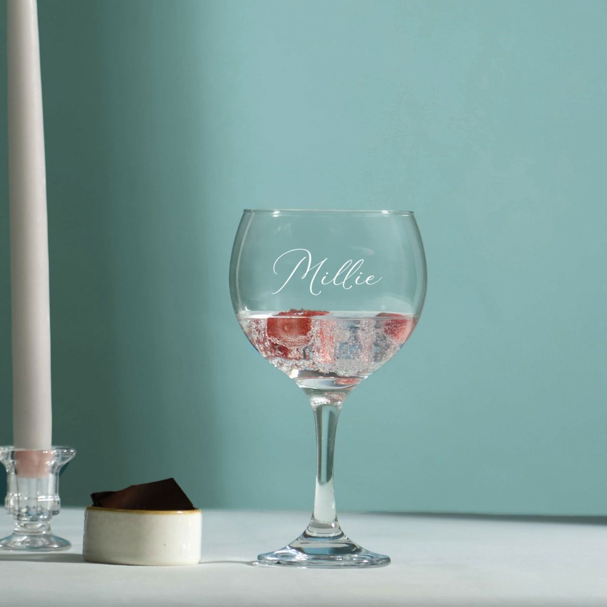 Personalised Gin Glass with Engraved Cursive Name