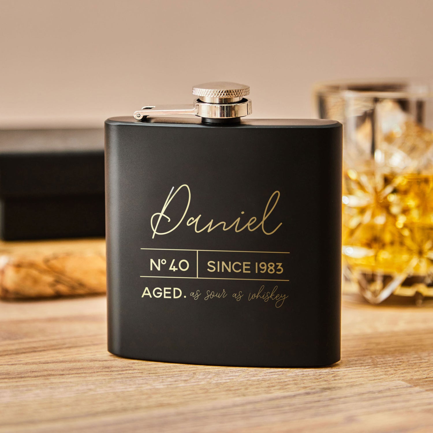 Personalised Milestone Birthday Hip Flask