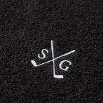 Personalised Initial Black Golf Towel