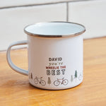 Personalised Wheelie The Best Enamel Mug 