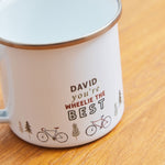 Personalised Wheelie The Best Enamel Mug 
