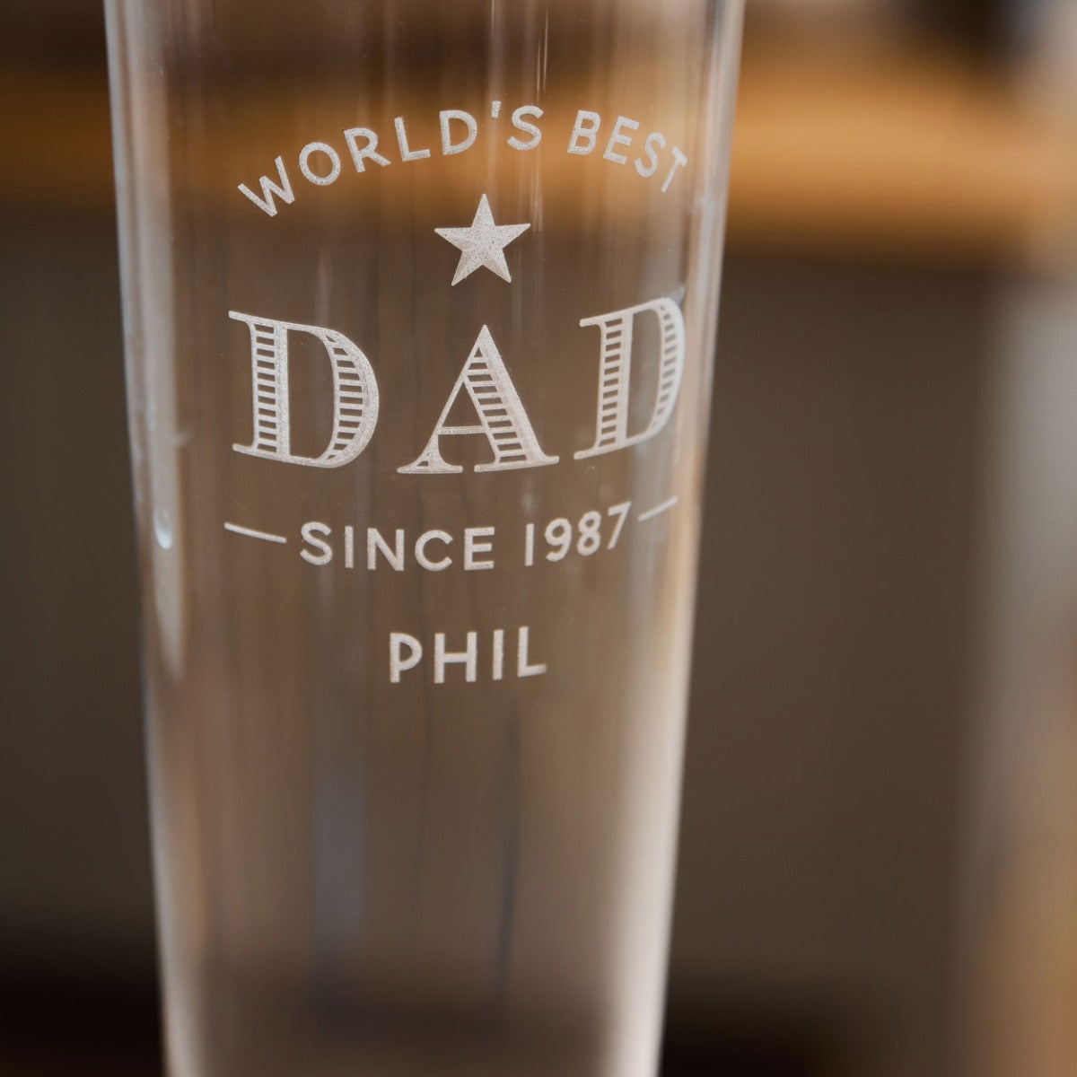 Personalised World's Best Dad Pint Glass 