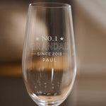 Personalised No. 1 Grandad Tulip Beer Glass