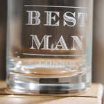 Personalised Wedding Best Man Whiskey Tumbler