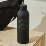 Personalised Black Water Bottle