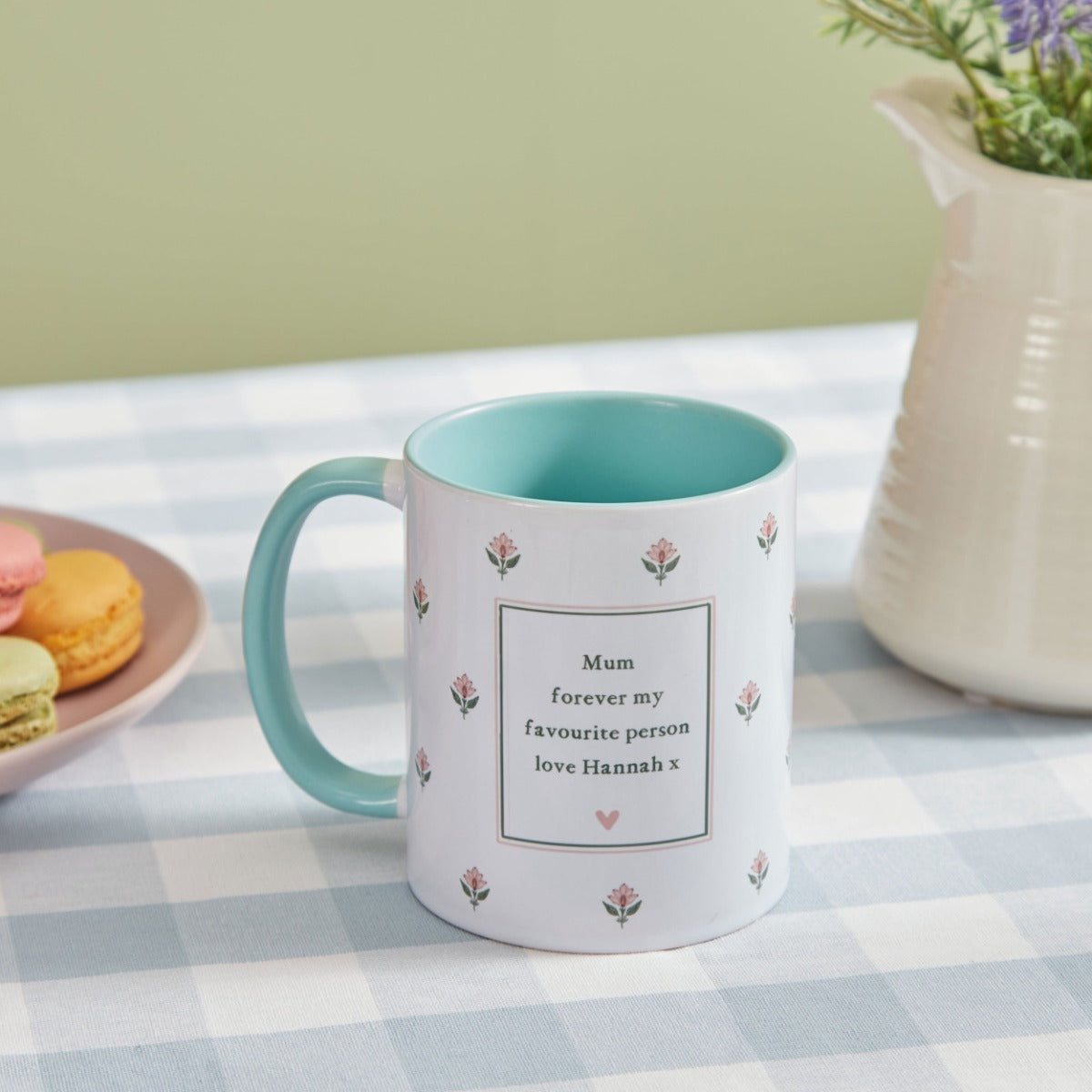 Personalised Green Inner Photo Mug