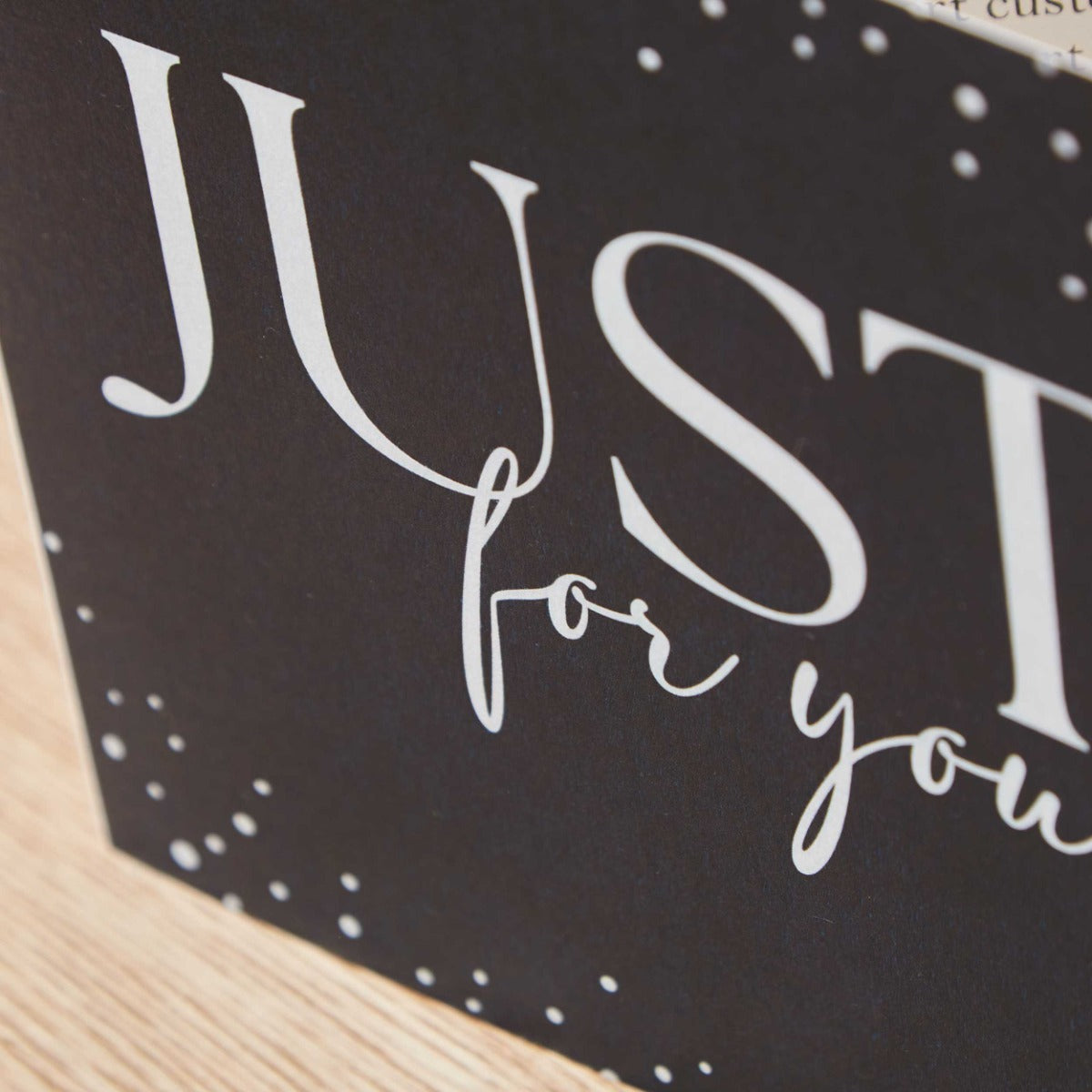 Personalised Just For You Greeting Card