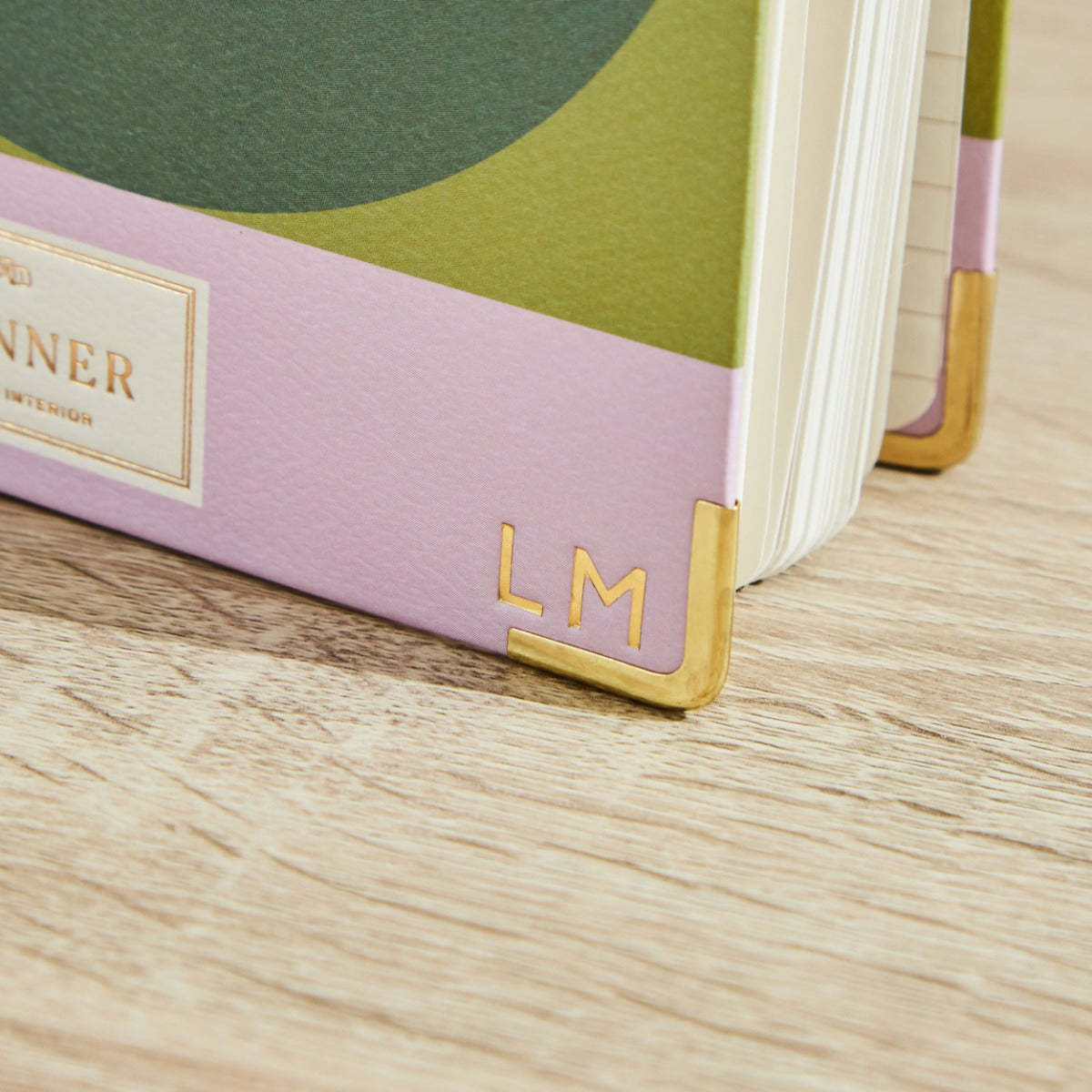 Personalised Undated Geometric Check Colourful Planner