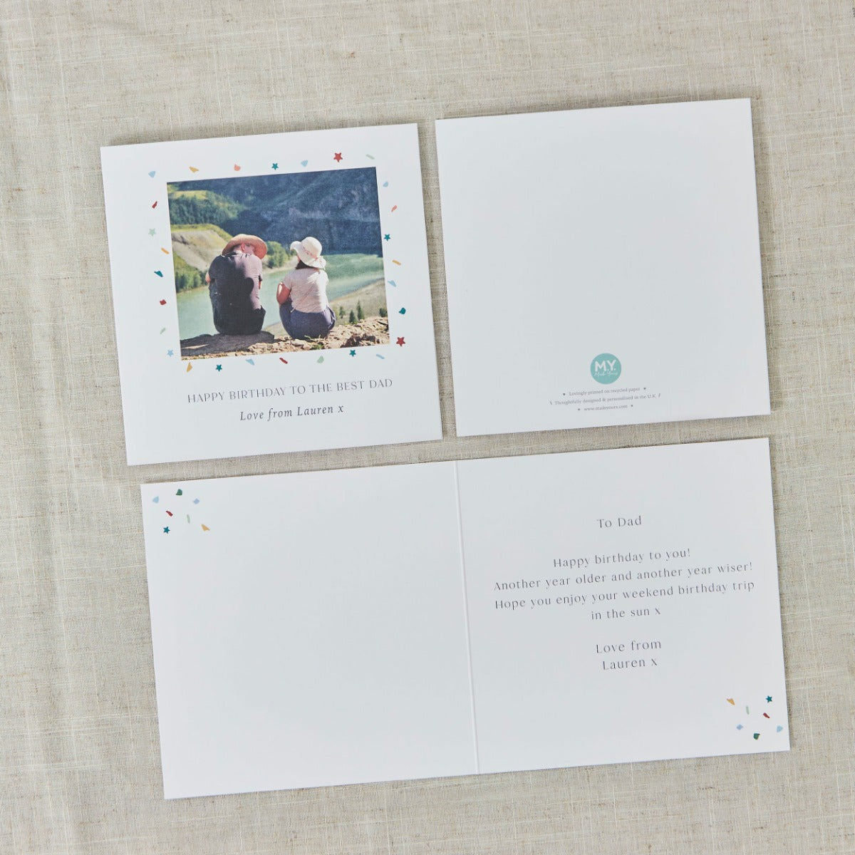 Personalised Confetti Happy Birthday Photo Card