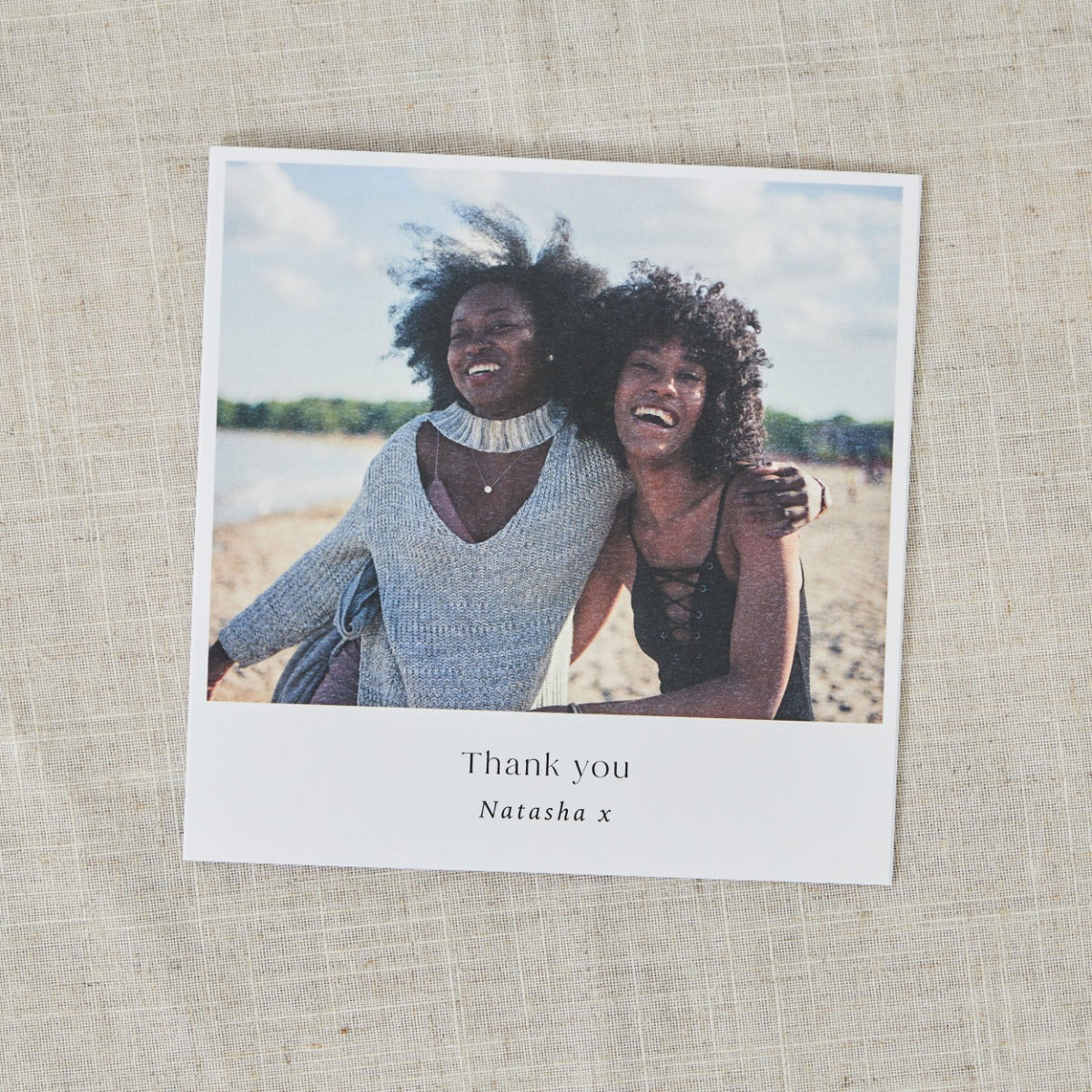 Personalised Large Single Square Photo Card