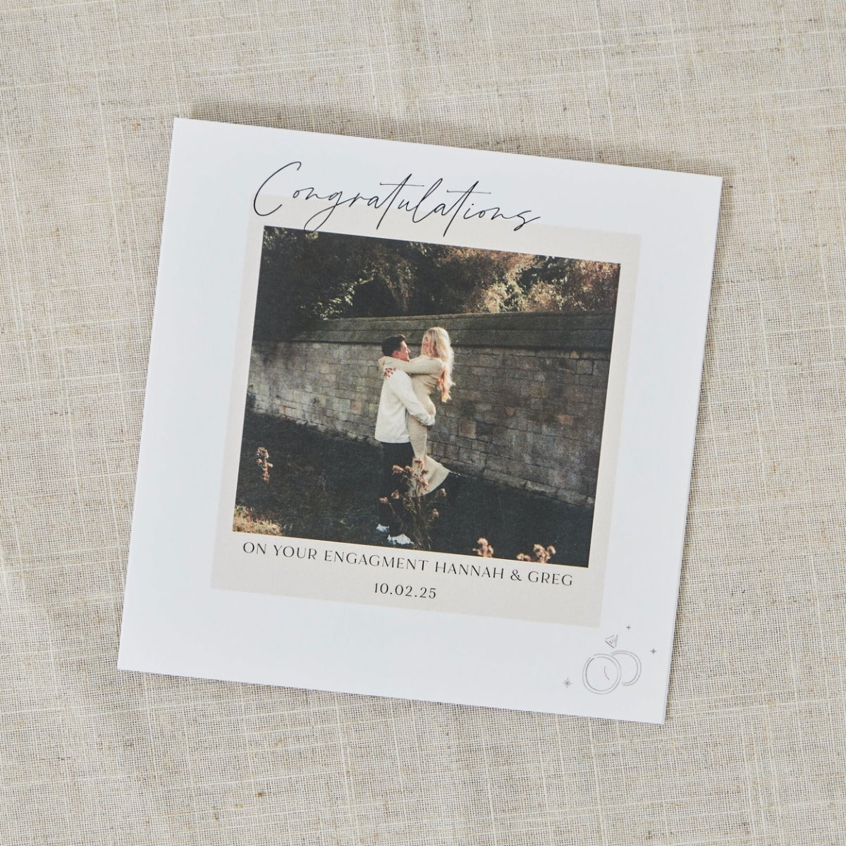 Personalised Happy Engagement Photo Card