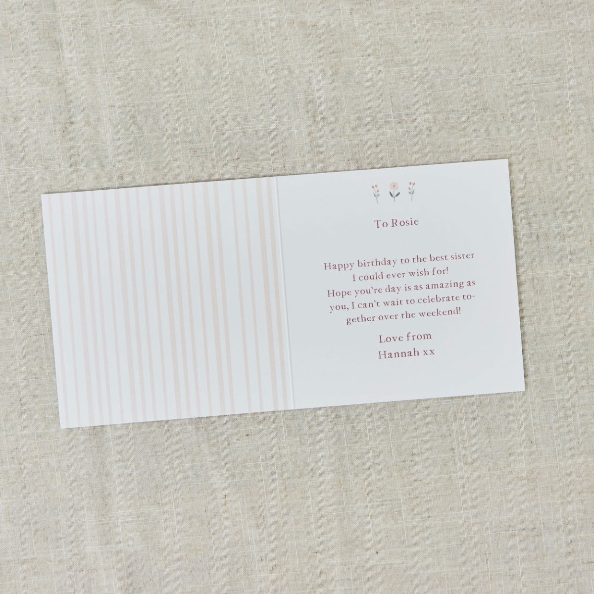 Personalised Floral Wedding Photo Card