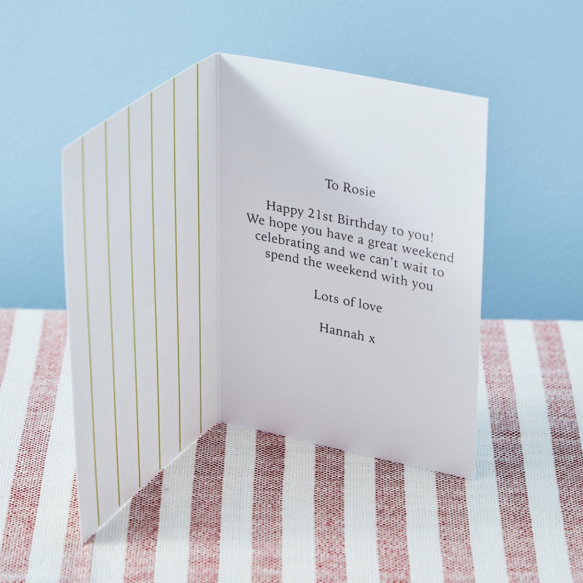 Personalised Modern Milestone 21st Birthday Card