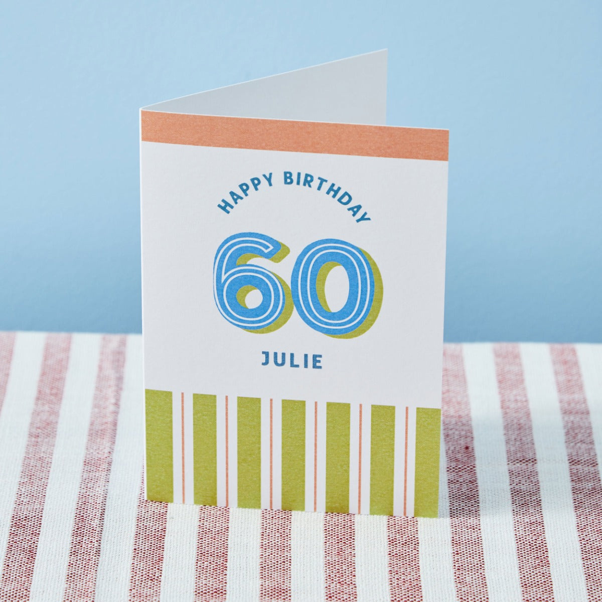 Personalised Modern Milestone 60th Birthday Card