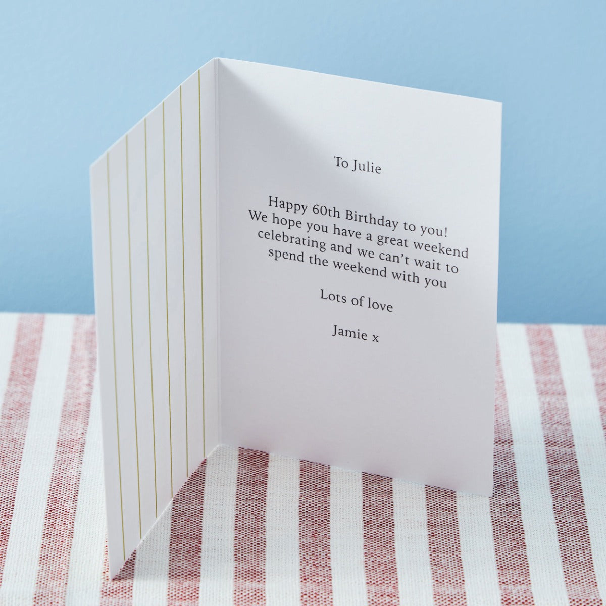 Personalised Modern Milestone 60th Birthday Card