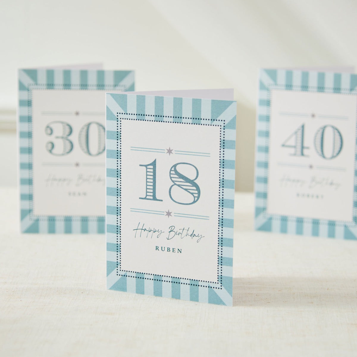 Personalised Classic Milestone Birthday Card