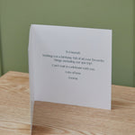 Personalised Slogan Square Card in Green/Blue