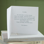 Personalised Slogan Square Card in Pink/Green
