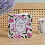 Personalised Birth Flower Square Card