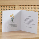 Personalised Birth Flower Square Card