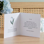 Personalised Birth Flower Square Card