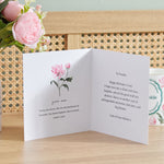 Personalised Birth Flower Square Card