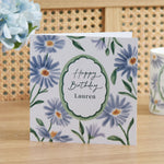 Personalised Birth Flower Square Card