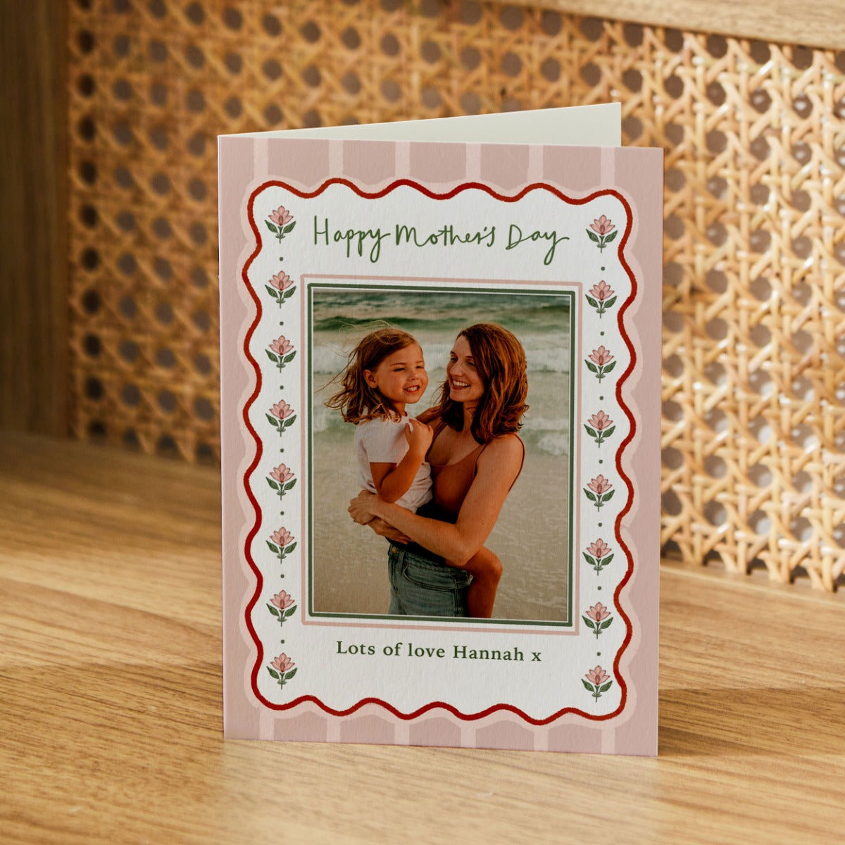 Personalised Mother's Day Floral Photo Card