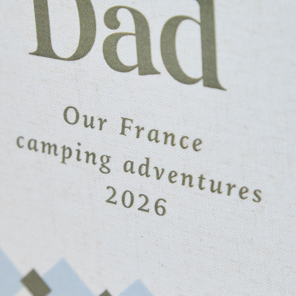 Personalised Blue Checkered Father's Day Linen Photo Album