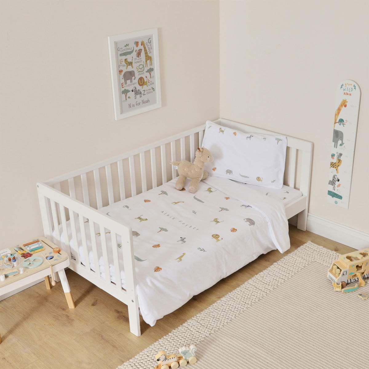 Personalised Safari Animals Bedding Set 