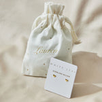 Gold Plated Sterling Silver Tiny Heart Stud Earrings & Personalised Gift Pouch by Made Yours