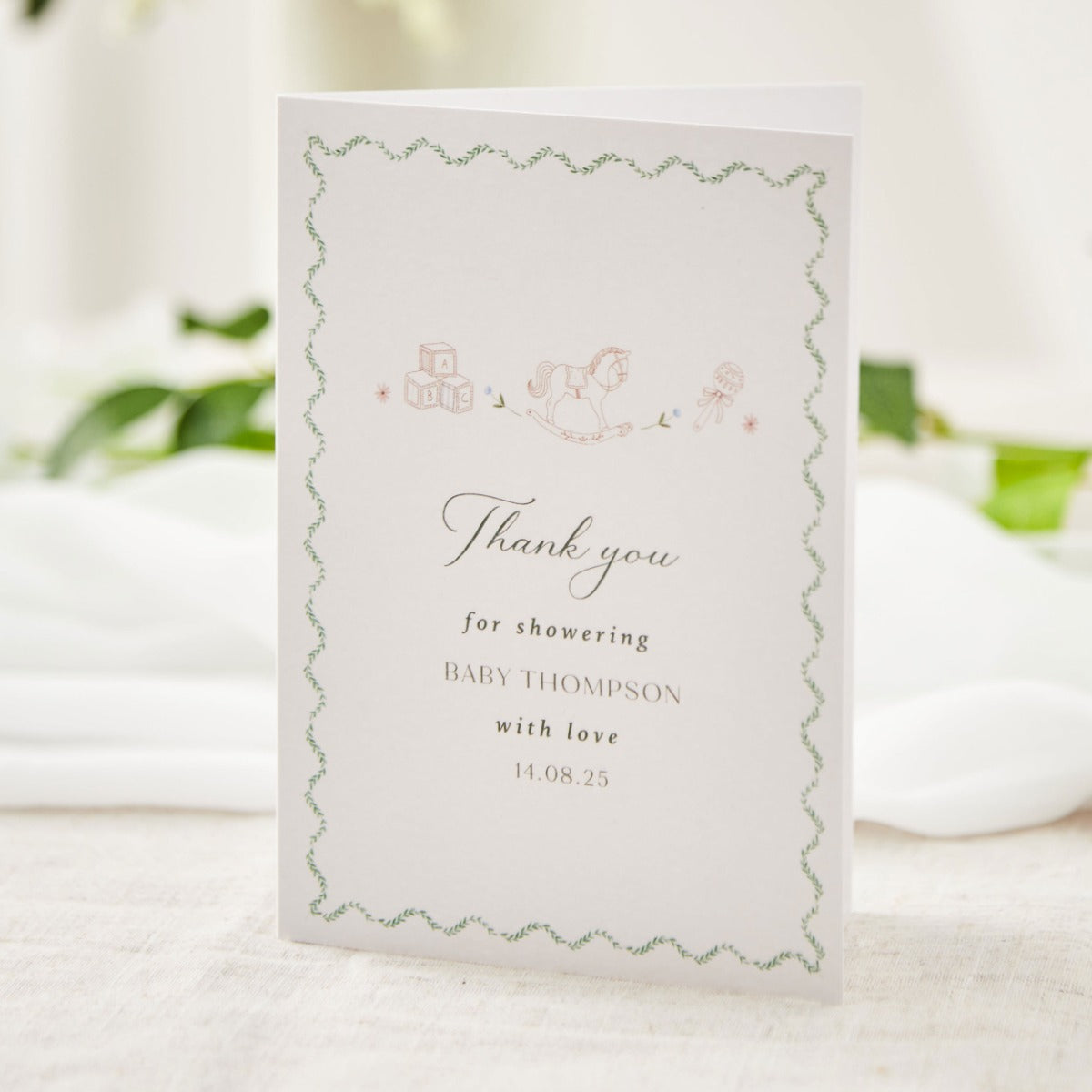 Personalised Baby Shower 6-Pack Thank You Cards