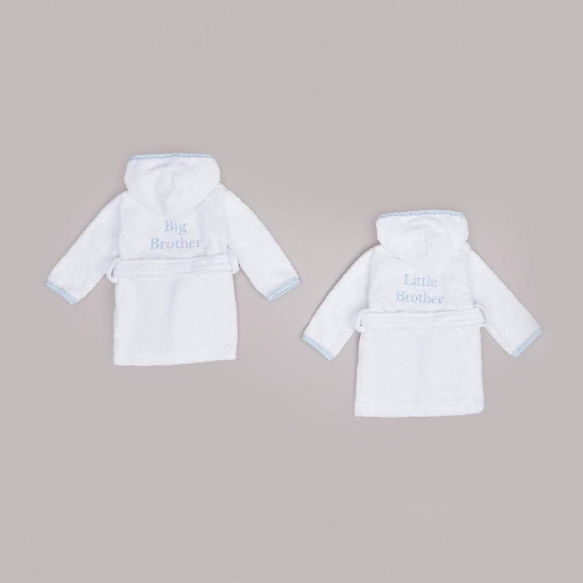 Blue Picot Trim Sibling Dressing Gown Gift Set