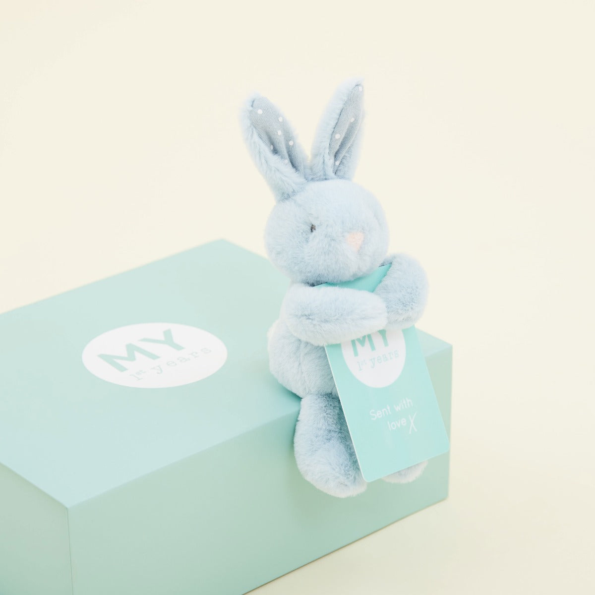 Gift Card and Blue Mini Bunny Gift Set