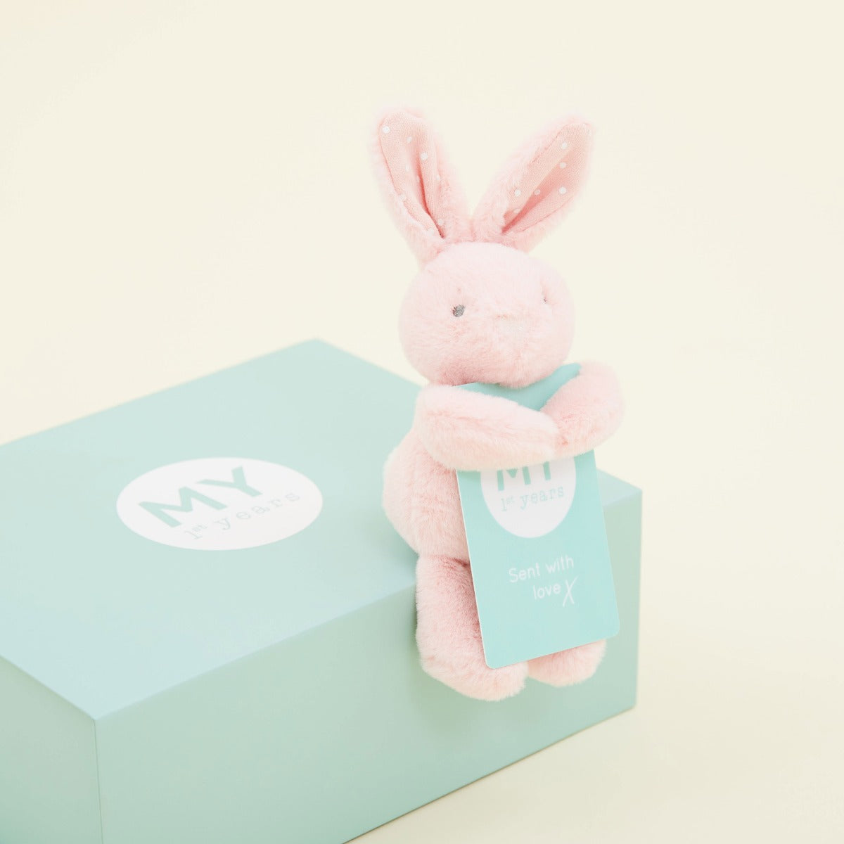 Gift Card and Pink Mini Bunny Gift Set
