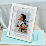 Personalised First Day Of School Photo Frame in Grey