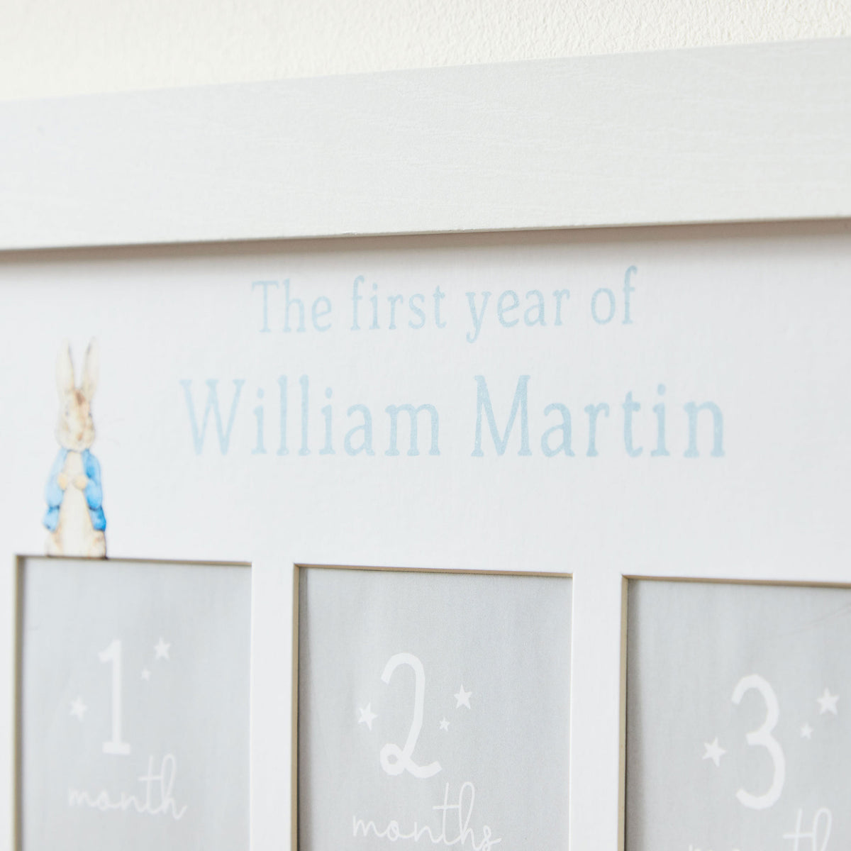 Personalised Peter Rabbit™ 12-Month Baby's First Year Photo Frame 