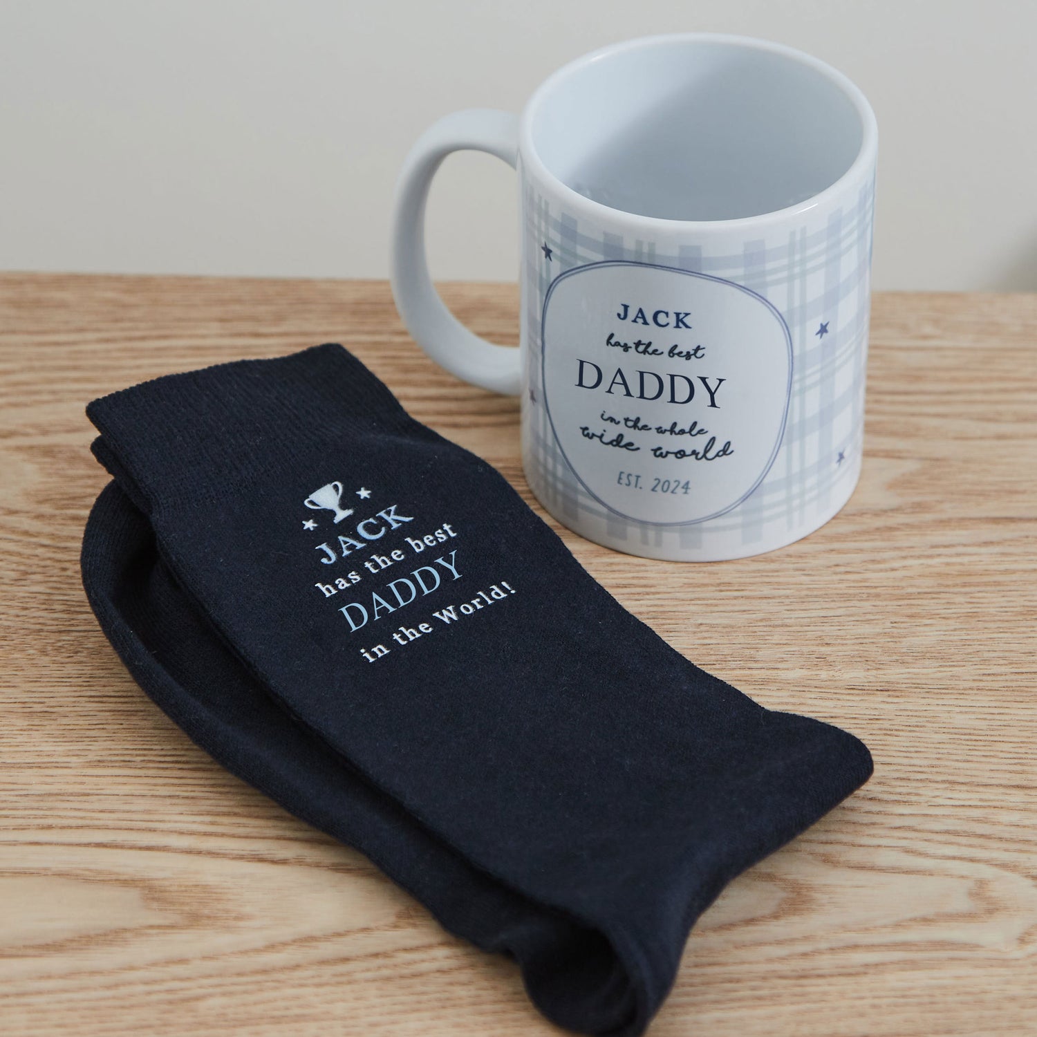 Personalised Best Dad Mug & Sock Gift Set