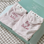Personalised Sibling Pink Penguin Robes Gift Set