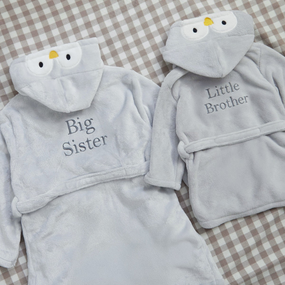 Sibling Grey Penguin Robes Gift Set 