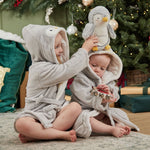 Sibling Grey Penguin Robes Gift Set 