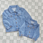 Personalised Big Sister & Little Sister Denim Jacket Gift Set