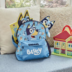 Personalised Bluey Story Bag Toy & Backpack Gift Set