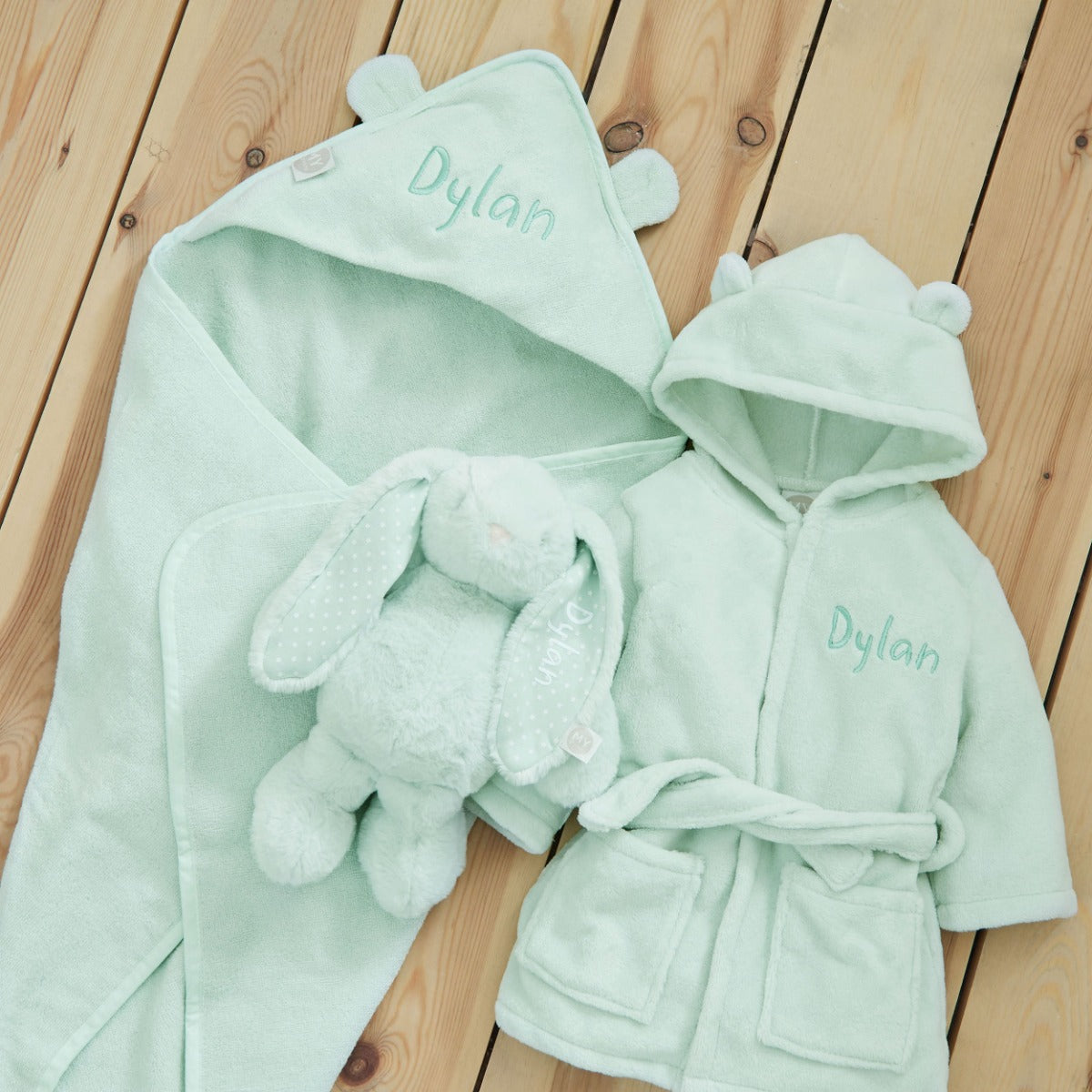 Personalised Mint Choc Chip Splash, Snuggle and Cuddle Gift Set