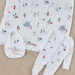 Personalised Heritage London Baby Gift Set