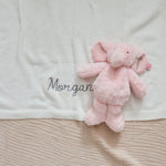 Personalised Ivory Shawl and Elephant Gift Set